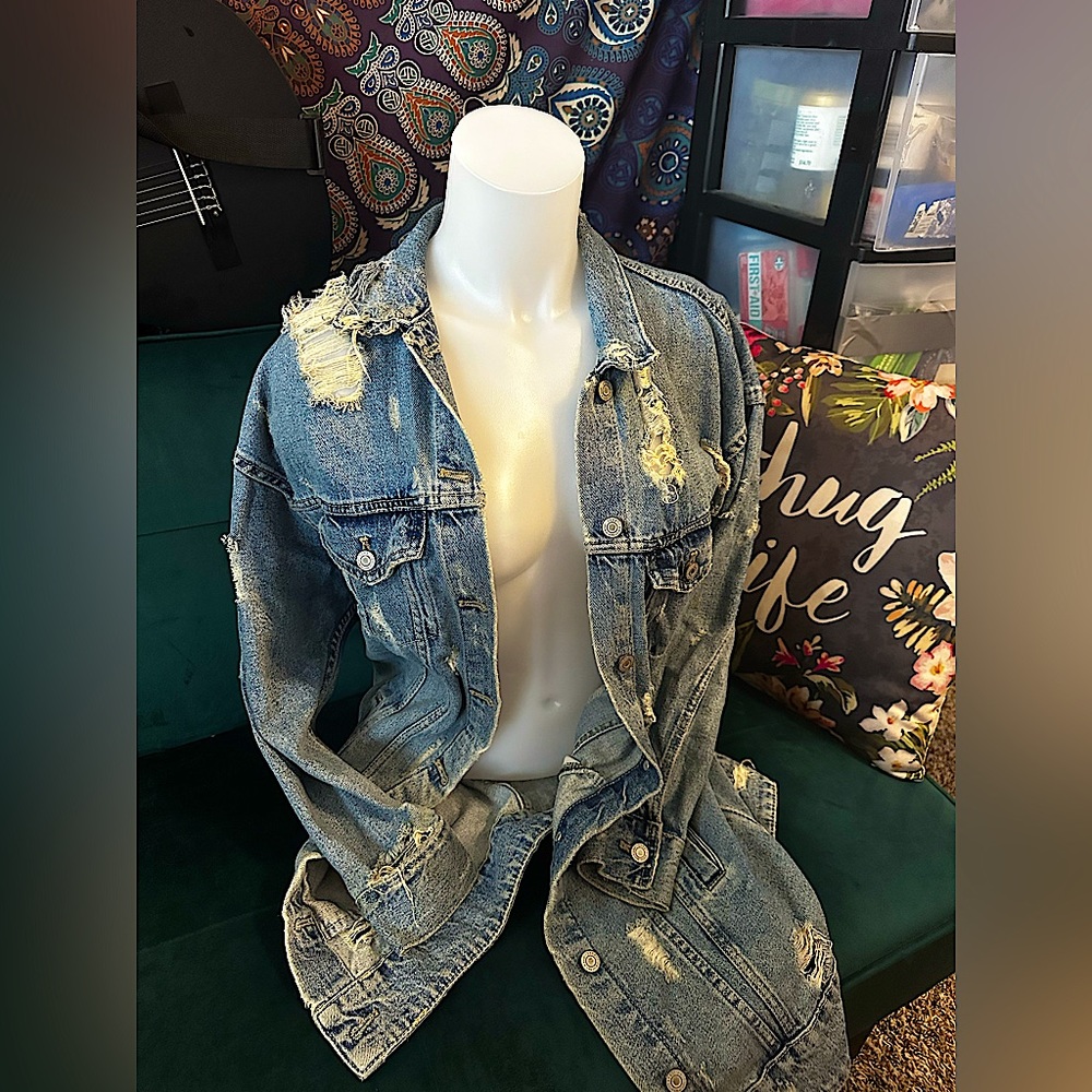 Distressed Zara Denim Jacket